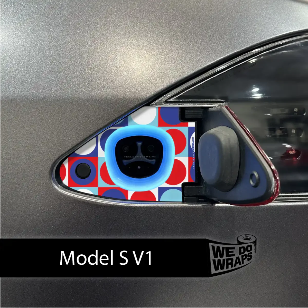 Patriot Pop Charge Port Wrap | Model S
