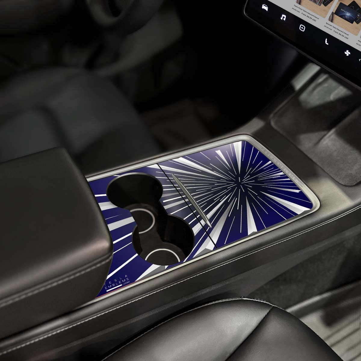 Tesla Insane Performance Mode | Gen2 Tesla Center Console Wrap Kit | Model 3 '21-24 & Model Y '21-25
