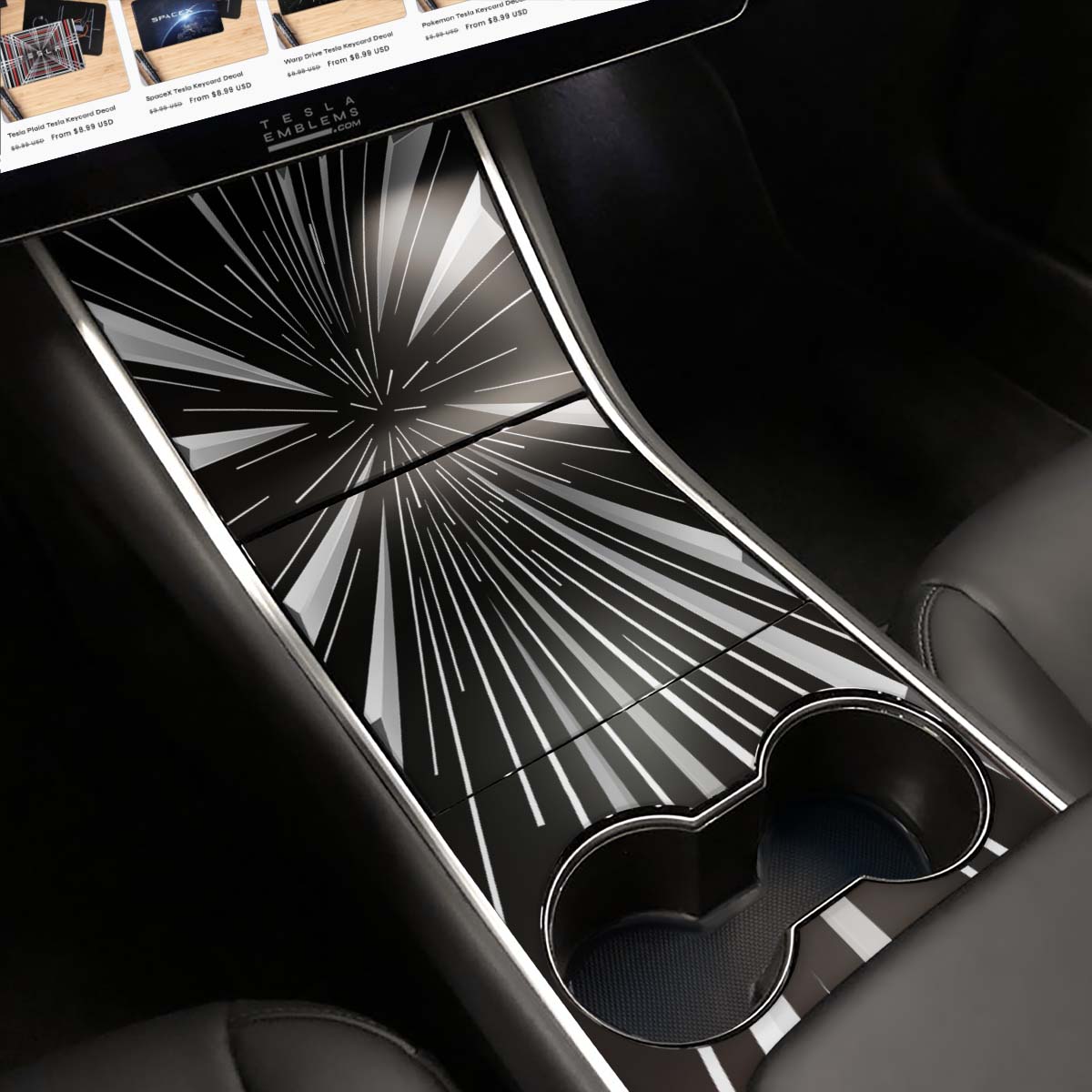 Tesla Ludicrous Performance Mode | Gen1 Center Console Wrap Kit | Model 3 ’17-20 & Model Y ’19-20