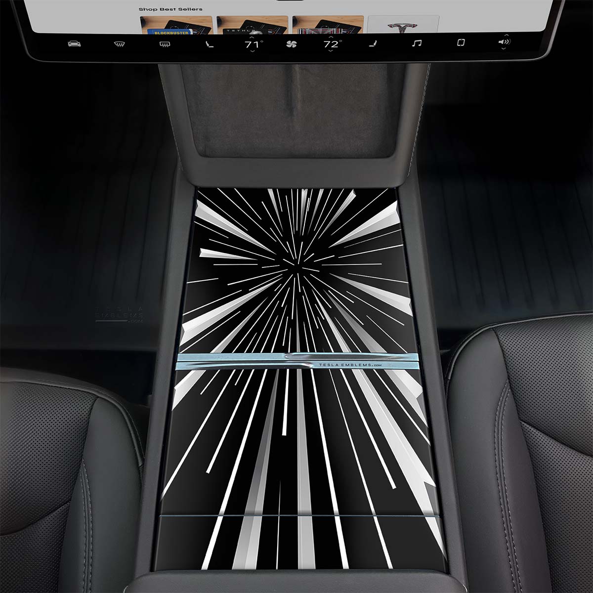 Tesla Ludicrous Performance Mode | Gen3 Center Console Wrap Kit | M3 2024-’25 “Highland”