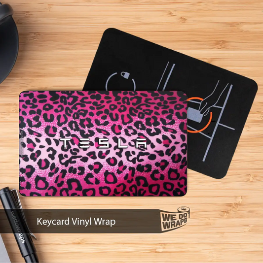 Pink Panther Pattern Tesla Keycard Decal