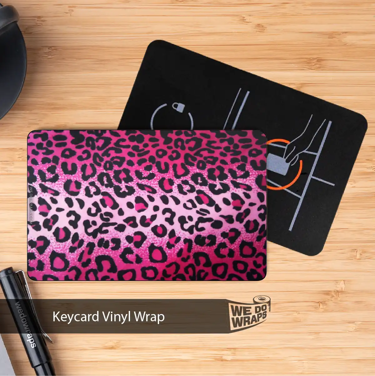 Pink Panther Pattern Tesla Keycard Decal
