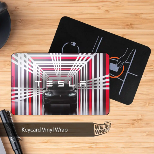 Plaid Model S Tesla Keycard Decal