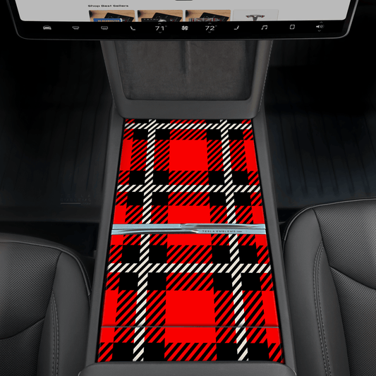 Tartan Plaid | Tesla Center Console Wrap Kit | MY 2026+ "Juniper"