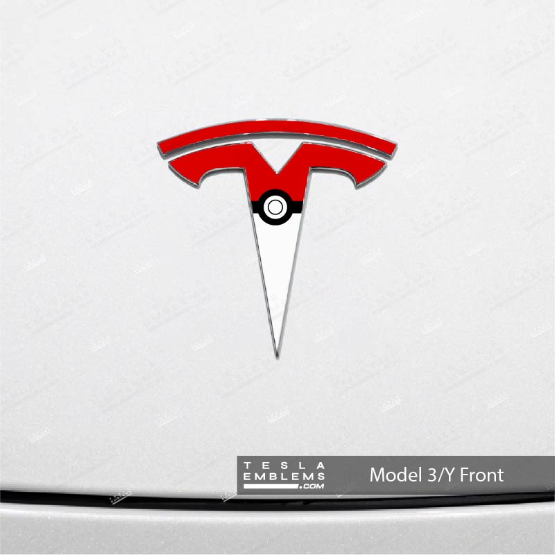 Poké Ball Tesla Emblem Decals (Front + Back)