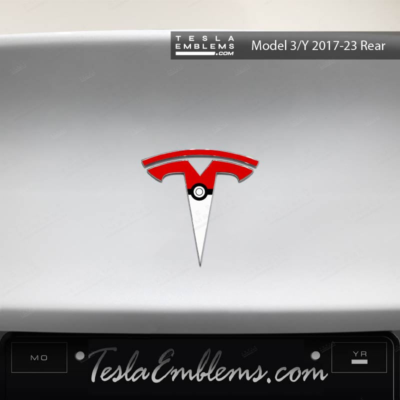Poké Ball Tesla Emblem Decals (Front + Back)