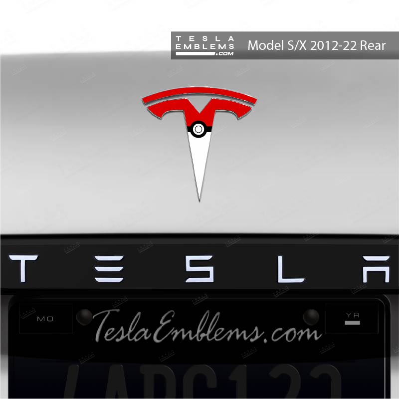 Poké Ball Tesla Emblem Decals (Front + Back)
