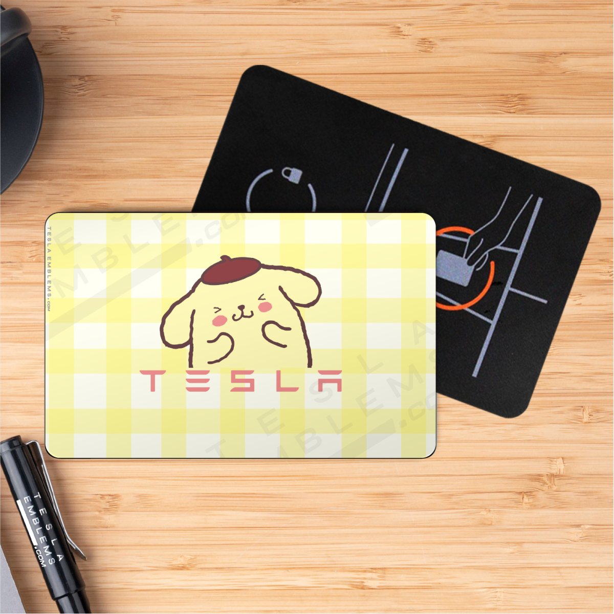 Pompompurin Tesla Keycard Decal