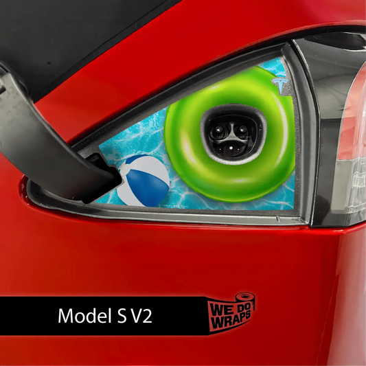 Pool Party Tesla Charge Port Wrap | Model S