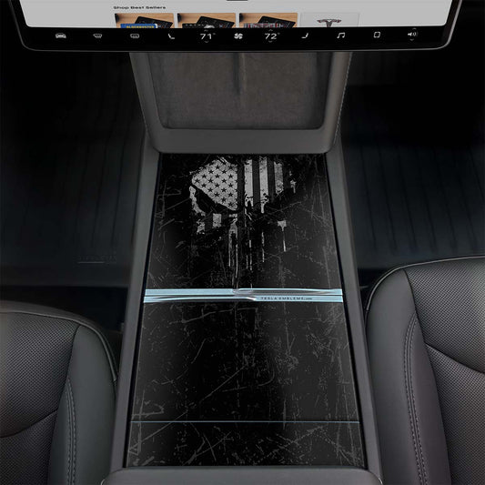 Punisher Skull | Tesla Center Console Wrap Kit | MY 2026+ "Juniper"
