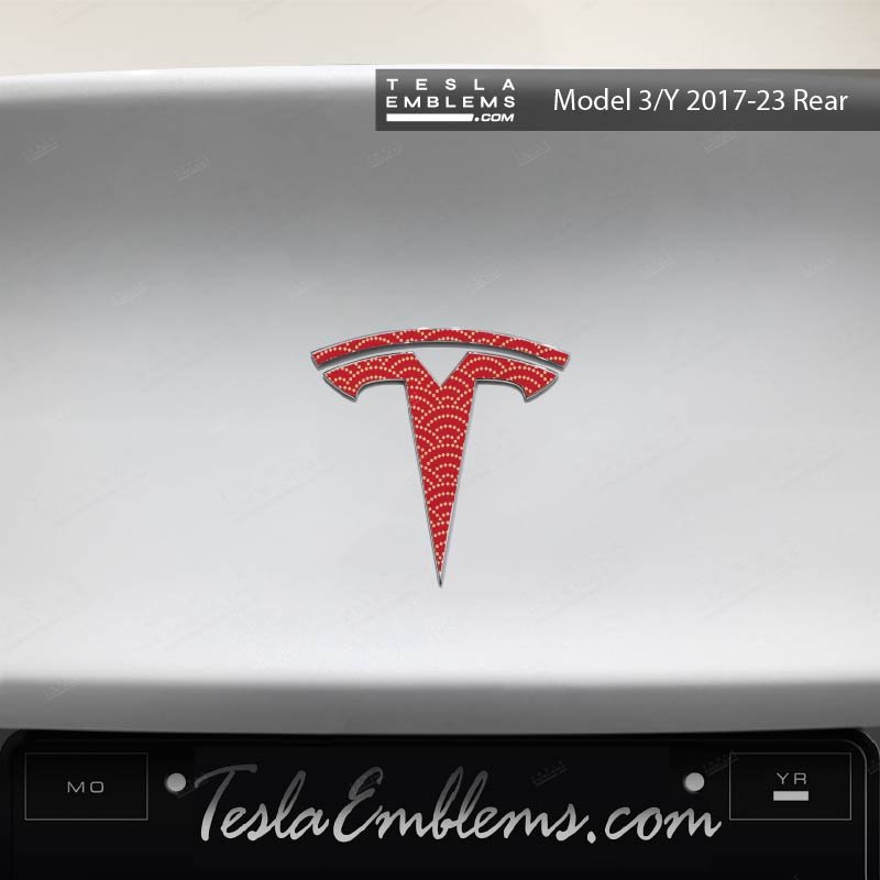 Radial Fan Tesla Emblem Decals (Front + Back)