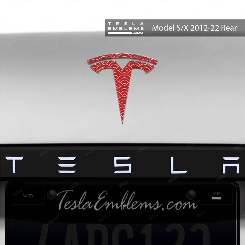 Radial Fan Tesla Emblem Decals (Front + Back)