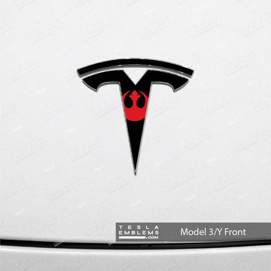 Rebel Alliance Tesla Emblem Decals (Front + Back)