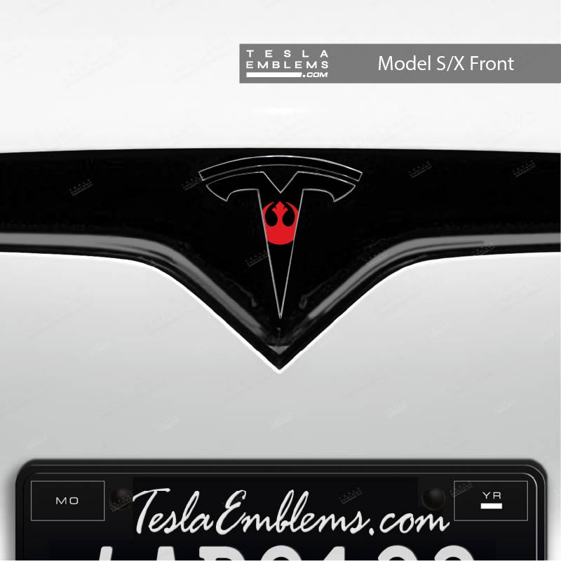 Rebel Alliance Tesla Emblem Decals (Front + Back)