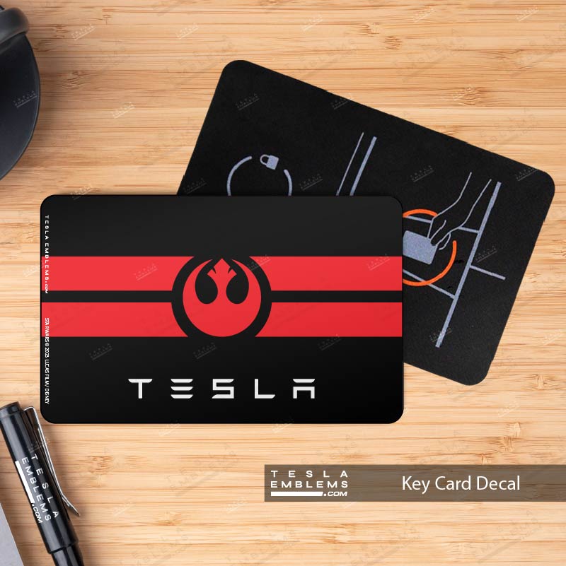 Rebel Alliance Flag Tesla Keycard Decal