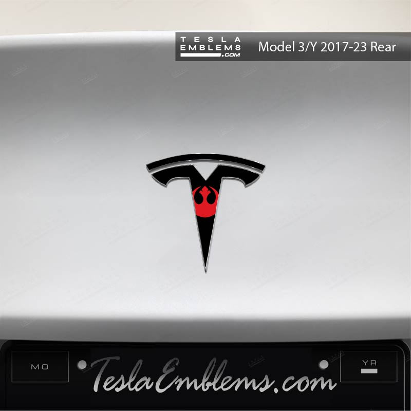 Rebel Alliance Tesla Emblem Decals (Front + Back)
