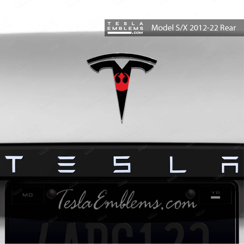 Rebel Alliance Tesla Emblem Decals (Front + Back)