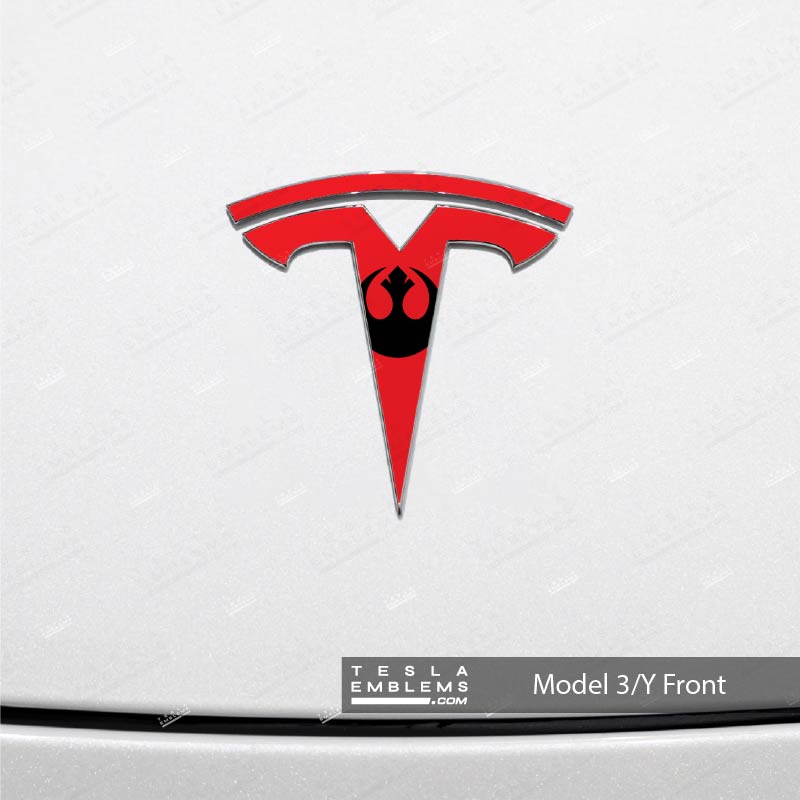 Rebel Alliance Tesla Emblem Decals (Front + Back)