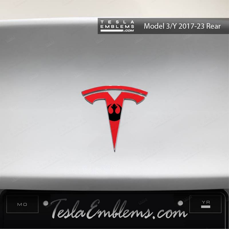Rebel Alliance Tesla Emblem Decals (Front + Back)
