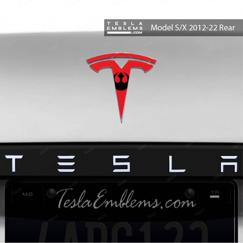Rebel Alliance Tesla Emblem Decals (Front + Back)
