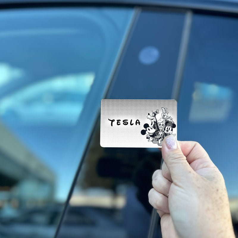 Retro Mickey Tesla Keycard Decal