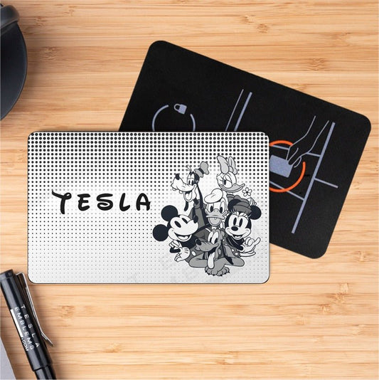 Retro Mickey Tesla Keycard Decal