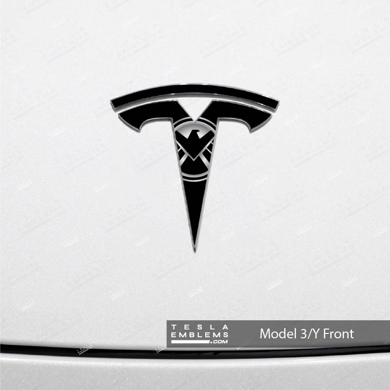 S.H.I.E.L.D. Tesla Emblem Decals (Front + Back)