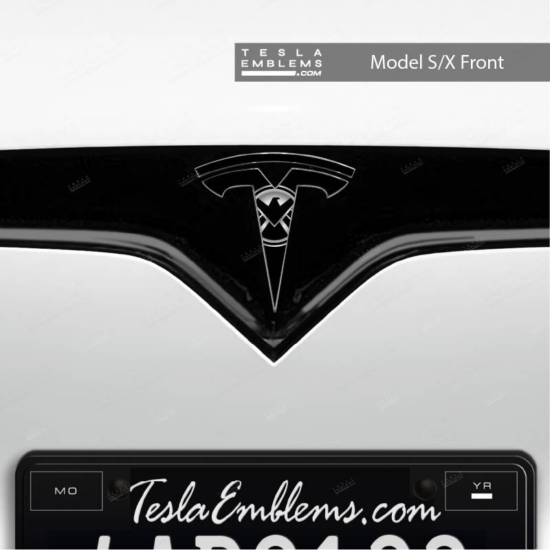 S.H.I.E.L.D. Tesla Emblem Decals (Front + Back)