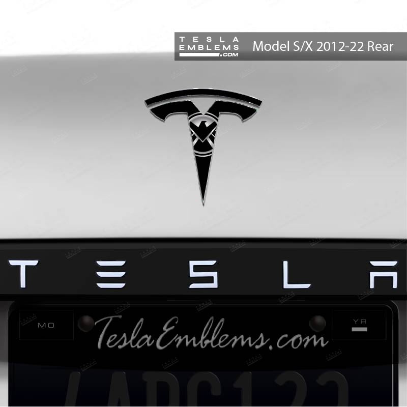 S.H.I.E.L.D. Tesla Emblem Decals (Front + Back)