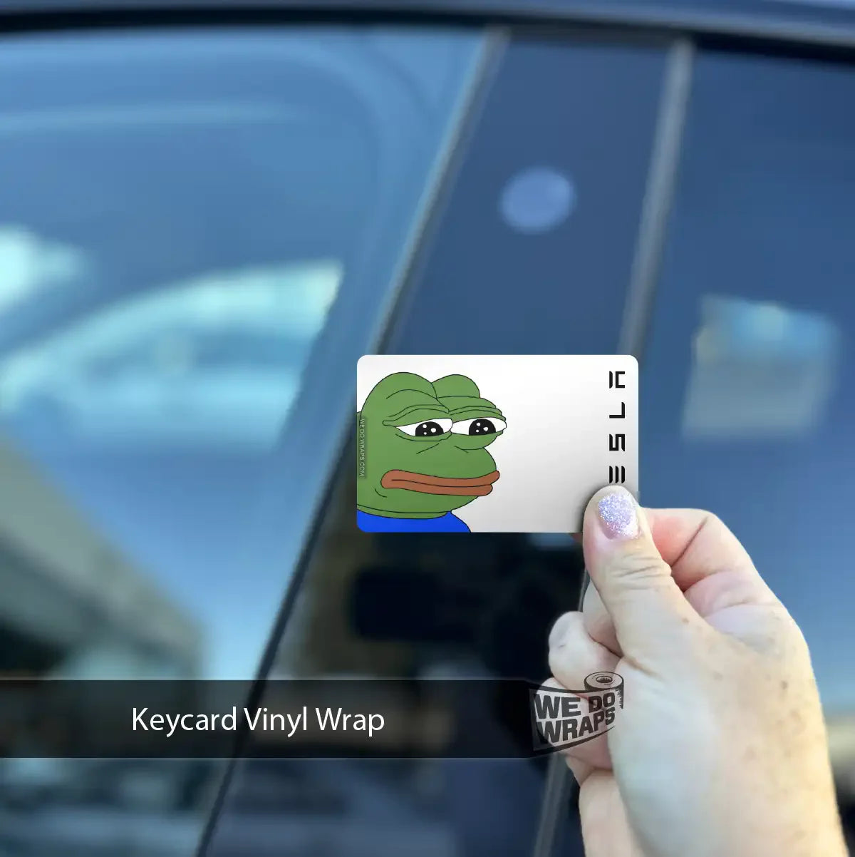 Pepe the Frog Meme Tesla Keycard Decal