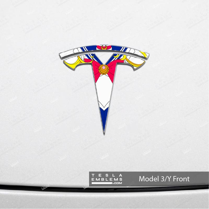 Sailor Moon Tesla Emblem Decals (Front + Back)