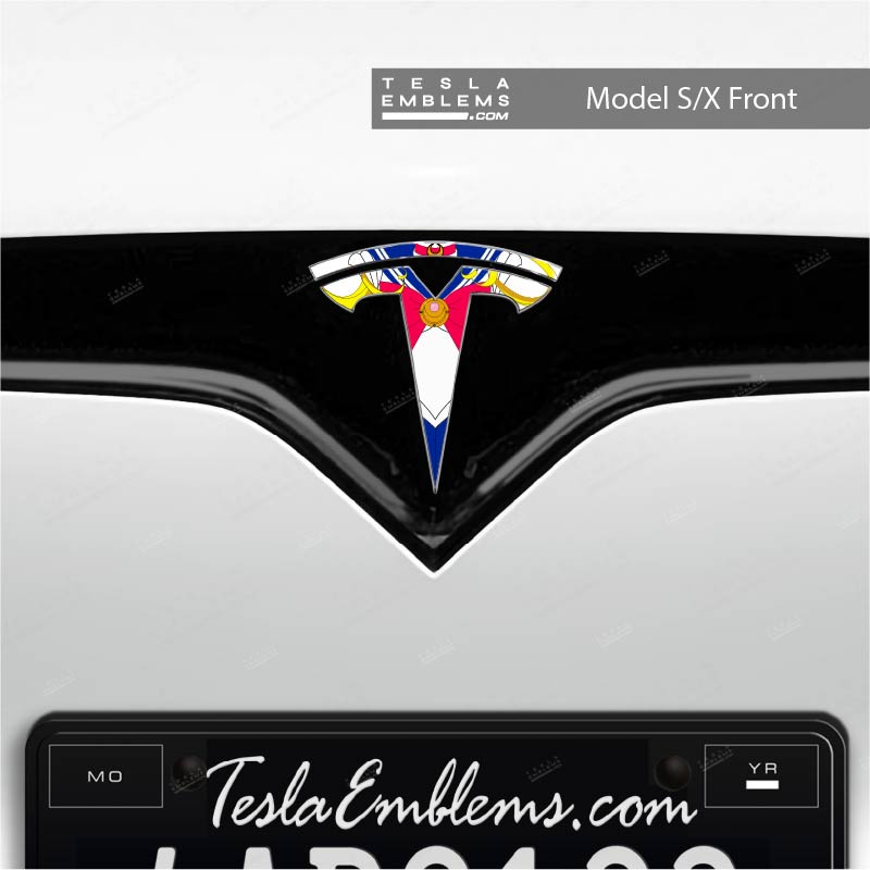 Sailor Moon Tesla Emblem Decals (Front + Back)