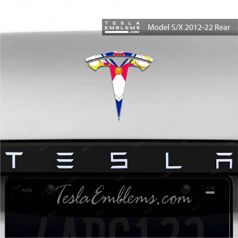 Sailor Moon Tesla Emblem Decals (Front + Back)