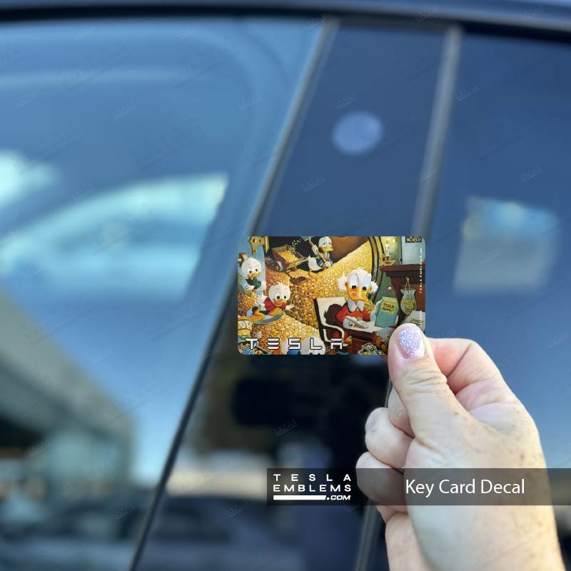 Scrooge McDuck Tesla Keycard Decal