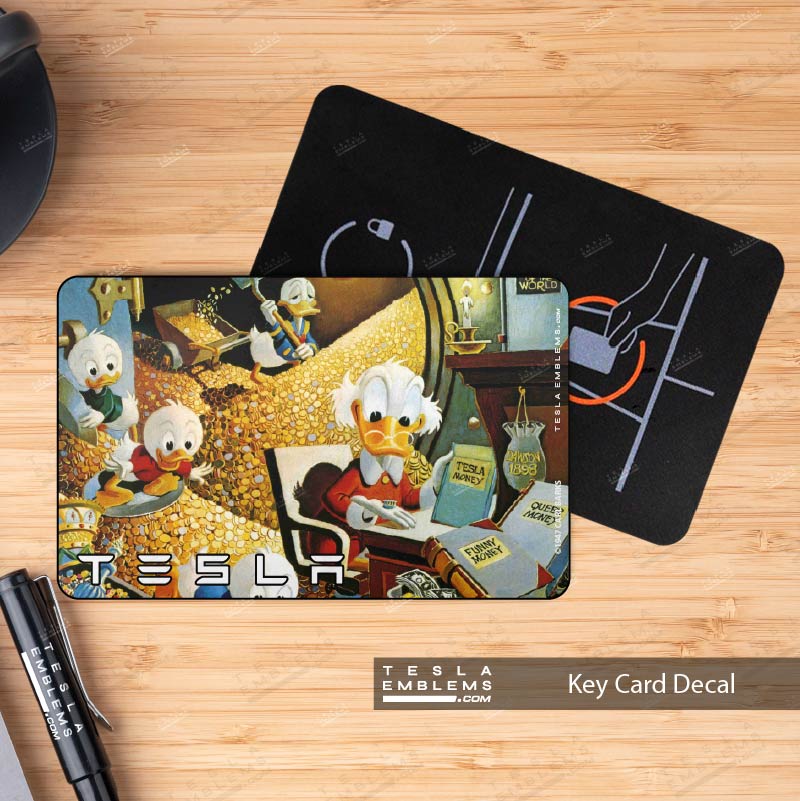 Scrooge McDuck Tesla Keycard Decal