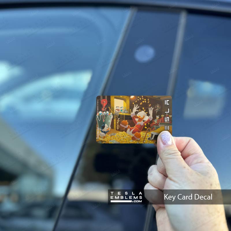 Scrooge McDuck Tesla Keycard Decal