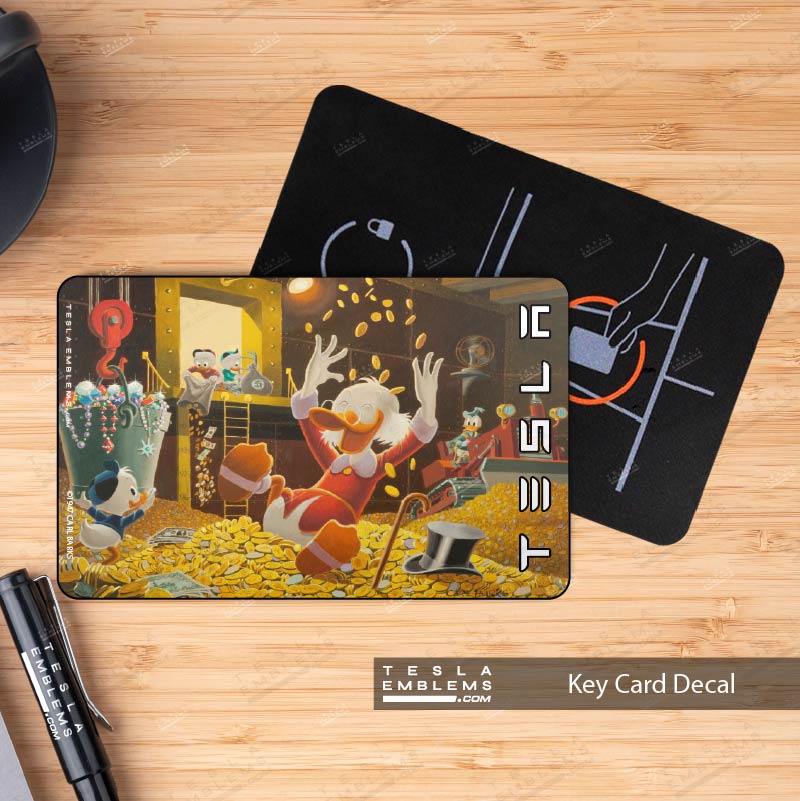 Scrooge McDuck Tesla Keycard Decal