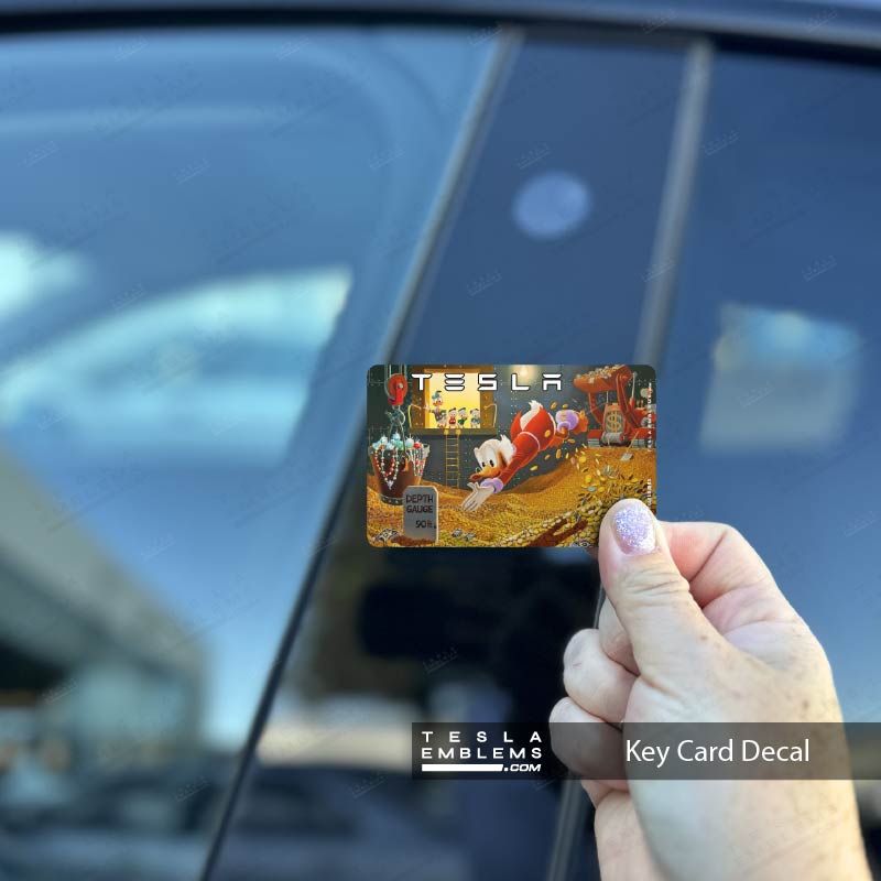 Scrooge McDuck Tesla Keycard Decal