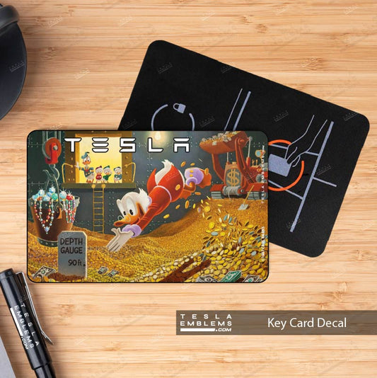 Scrooge McDuck Tesla Keycard Decal