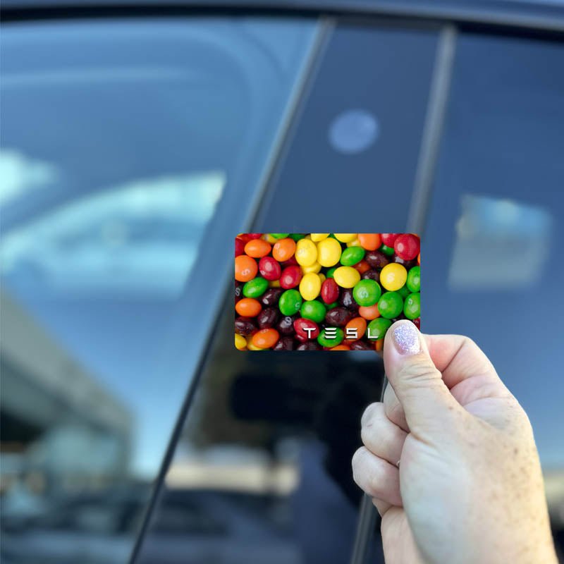 Skittles Tesla Keycard Decal