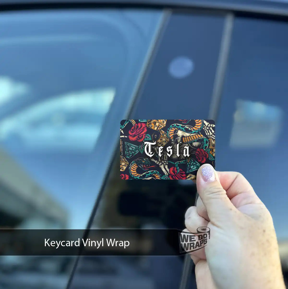 Skull & Roses Tattoo Art NFC Keycard Decal