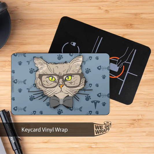 Smart British Shorthair Cat Tesla Keycard Decal