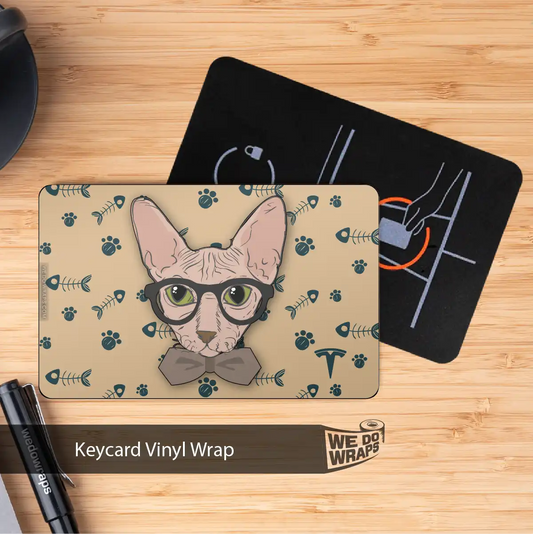 Smart Shpynx Cat Tesla Keycard Decal
