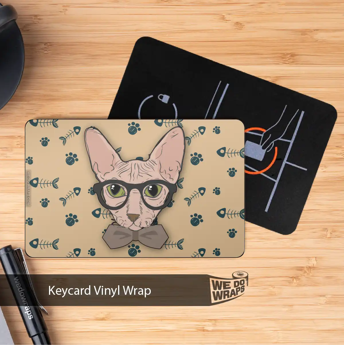 Smart Shpynx Cat Tesla Keycard Decal