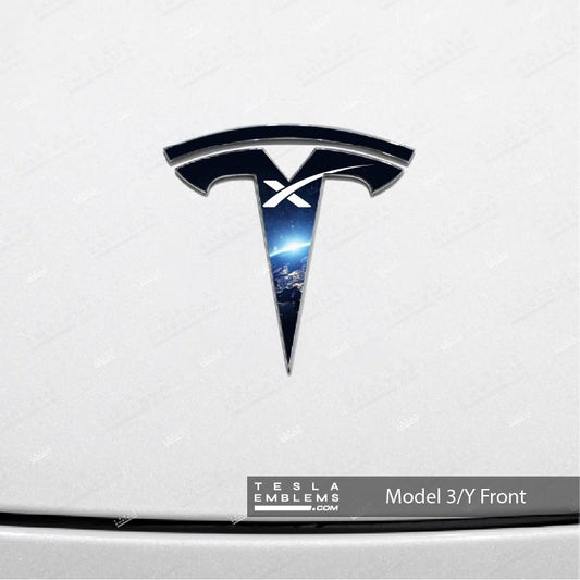 SpaceX Tesla Emblem Decals (Front + Back)