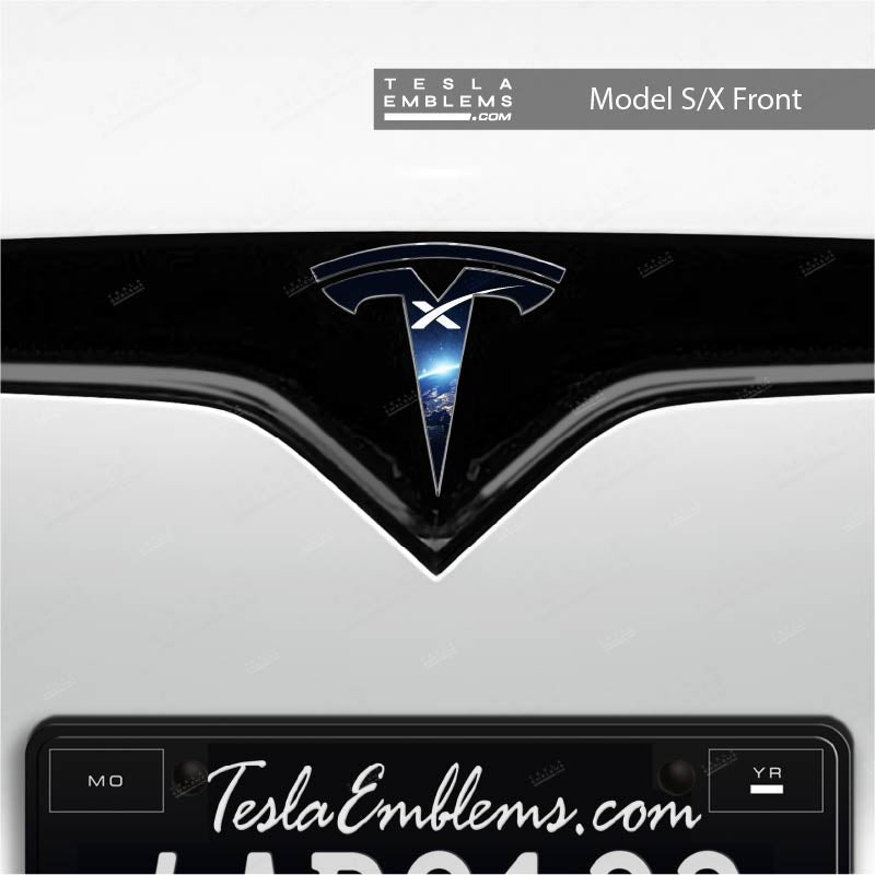 SpaceX Tesla Emblem Decals (Front + Back)
