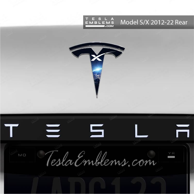 SpaceX Tesla Emblem Decals (Front + Back)
