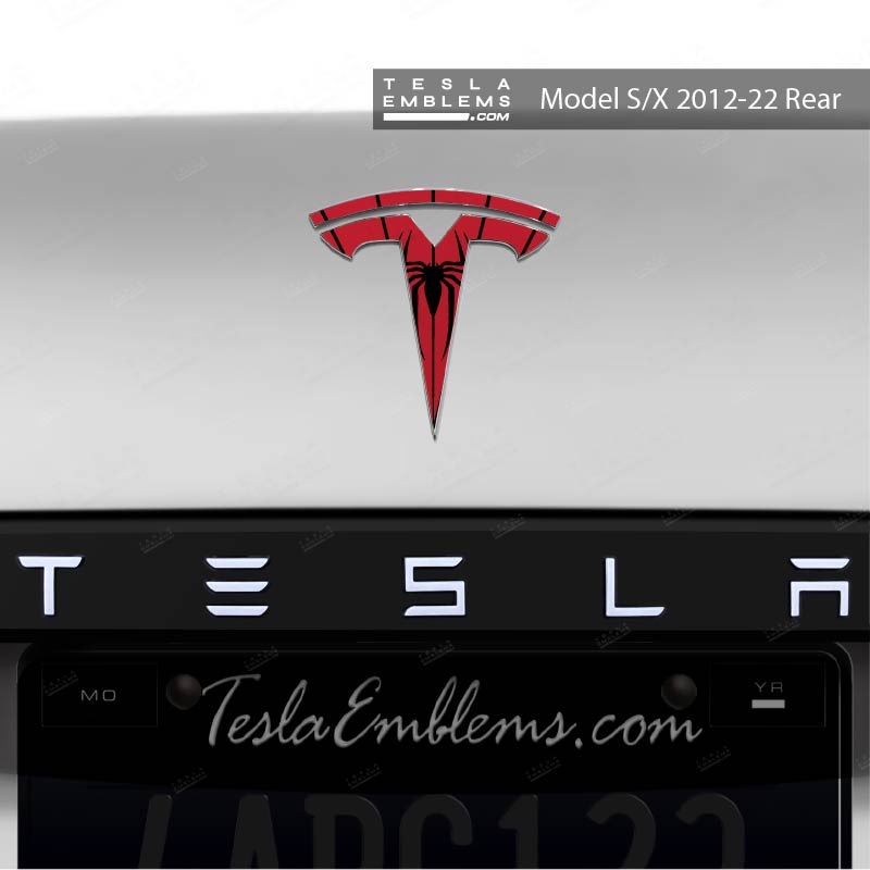 Spider-Man Tesla Emblem Decals (Front + Back)