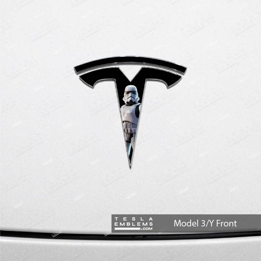 Storm Trooper Tesla Emblem Decals (Front + Back)