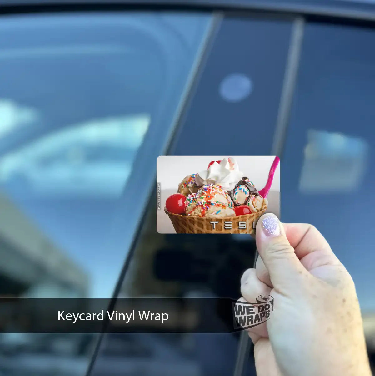 Sundae Tesla Keycard Decal